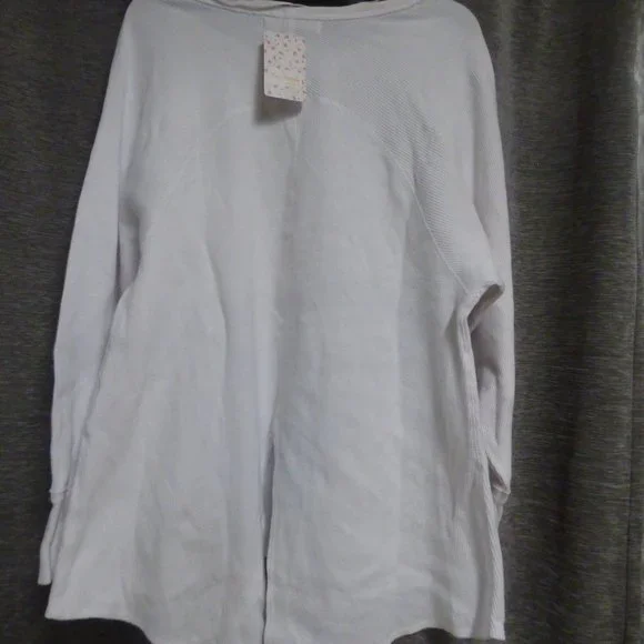 $78.00 Free People Amelia Thermal Top, White - Picture 7 of 11